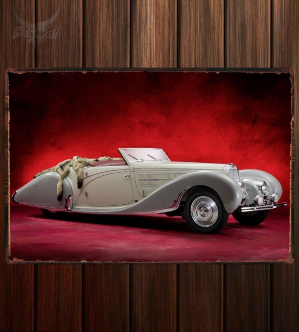 Металлическая табличка Bugatti Type 57C Cabriolet by Gangloff